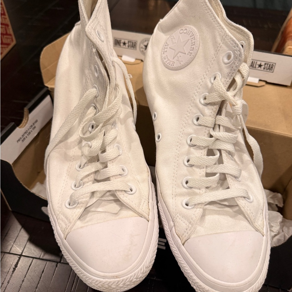 Converse All Star White Canvas High-Tops